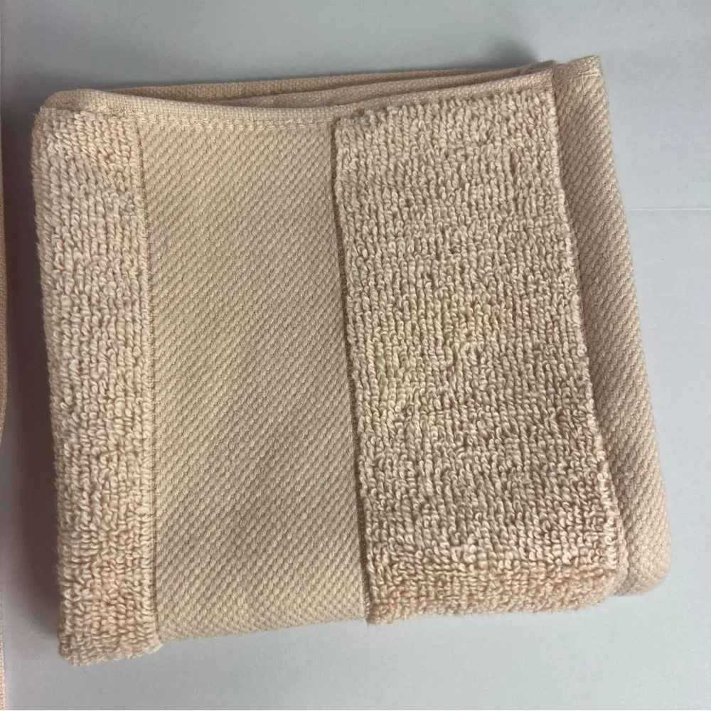 Ralph Lauren Wescott Bath Towel Set Luxury Cotton Pink 3 Pc Set Soft Plush NEW